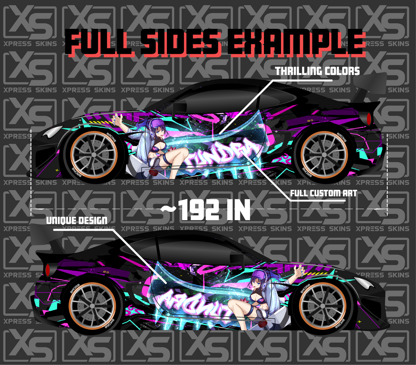 Full Sides Only Itasha Anime Wrap